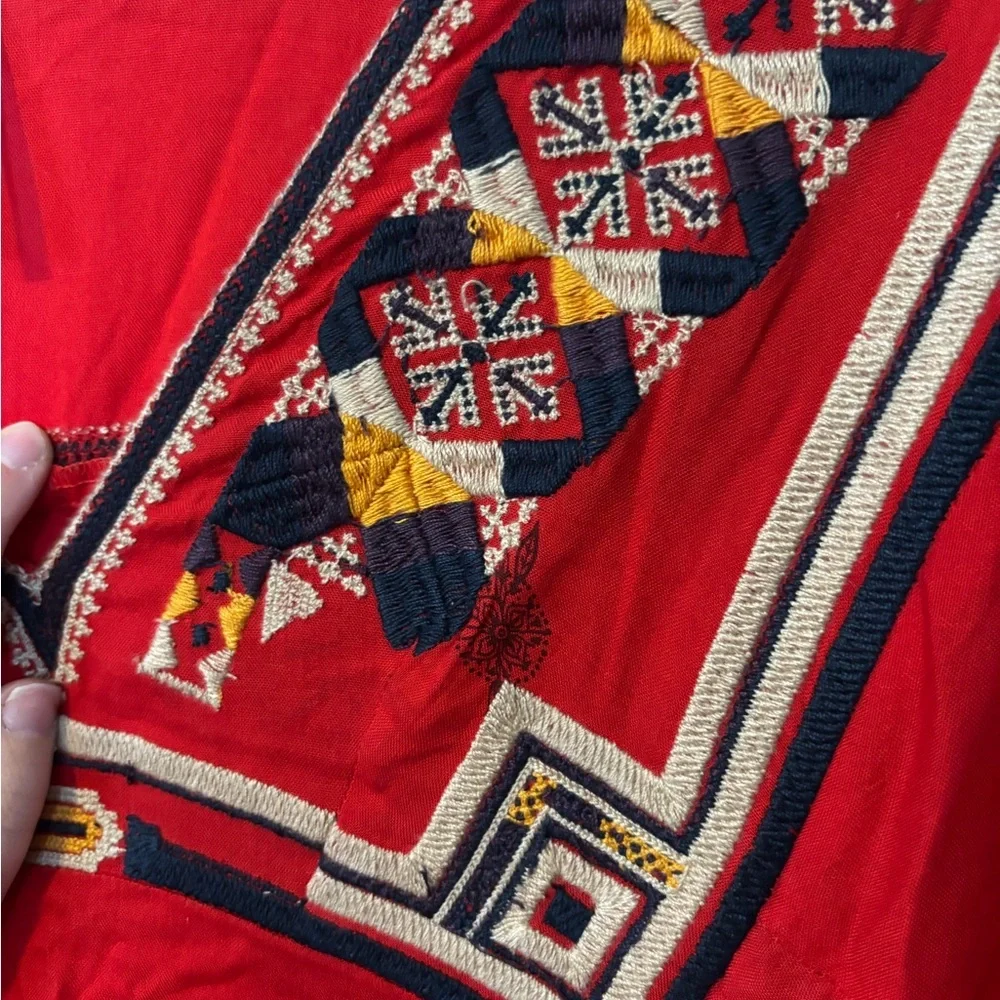 Free People Scarlet Embroidered Quiet Luxury Feminine Chic Tunic Dress - Picture 3 of 5